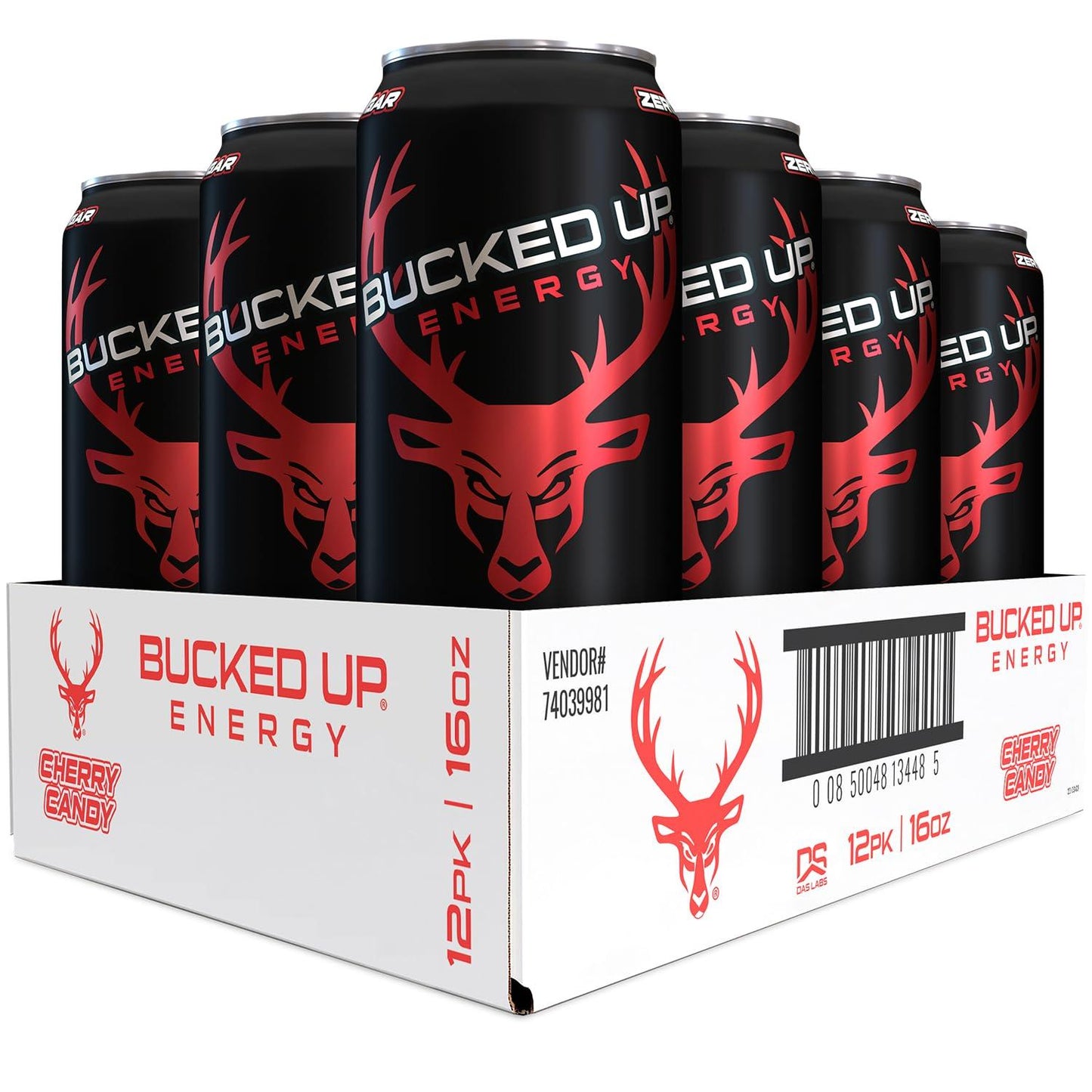 Bucked Up Cherry Hard Candy Energy Drink, 300mg (12 CT)