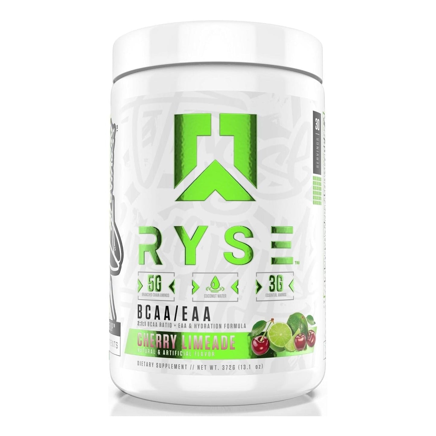 RYSE Up Core Series BCAA+EAA for Recovery & Hydration (30 Servings, Cherry Limeade)