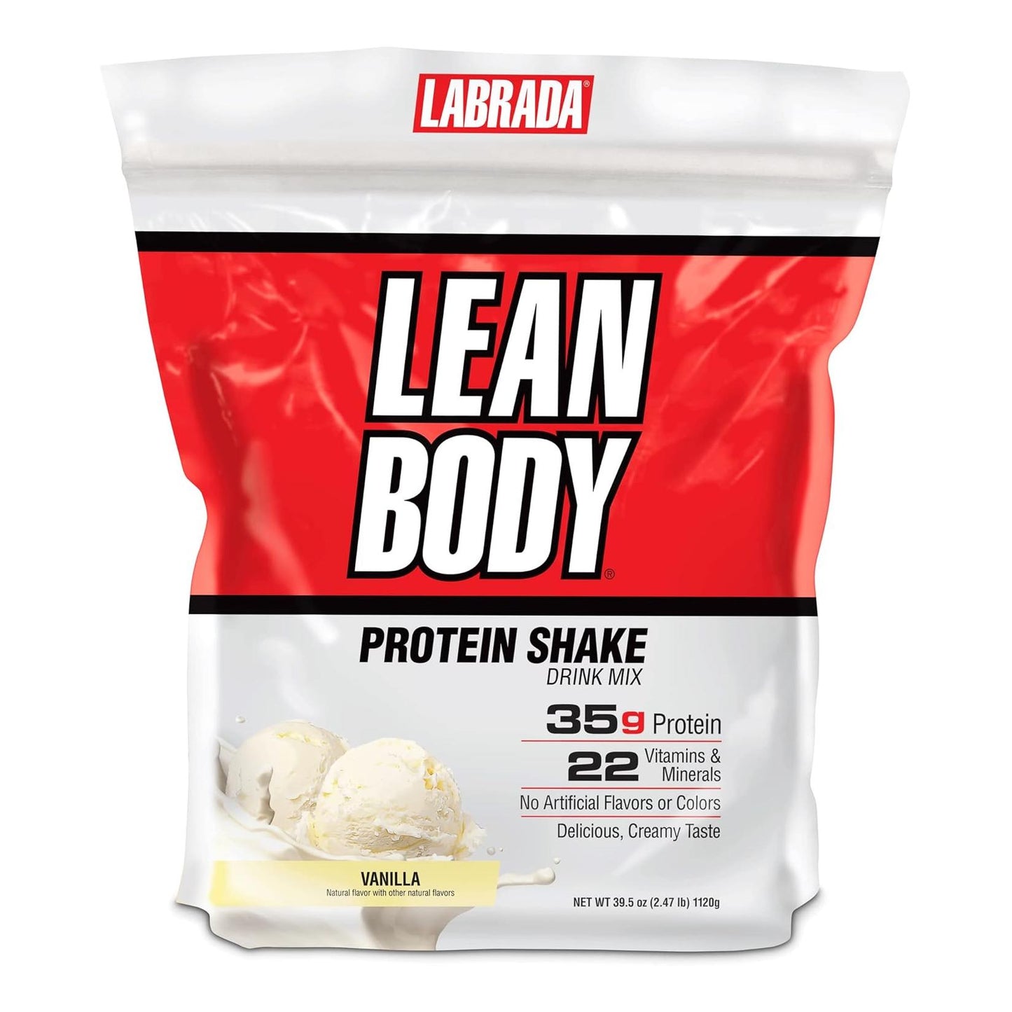Labrada Lean Body Vanilla Meal Replacement Shake (2.47-Pound Tub)