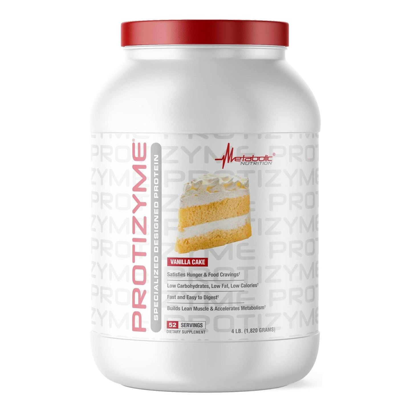 Metabolic Nutrition Protizyme Whey Protein, Low Carb, 24 Vitamins (4lb, 52 serv)