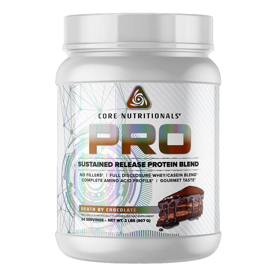 Core Nutritionals Pro Sustained Release Protein, 25g Protein, 24 Servings (Chocolate)