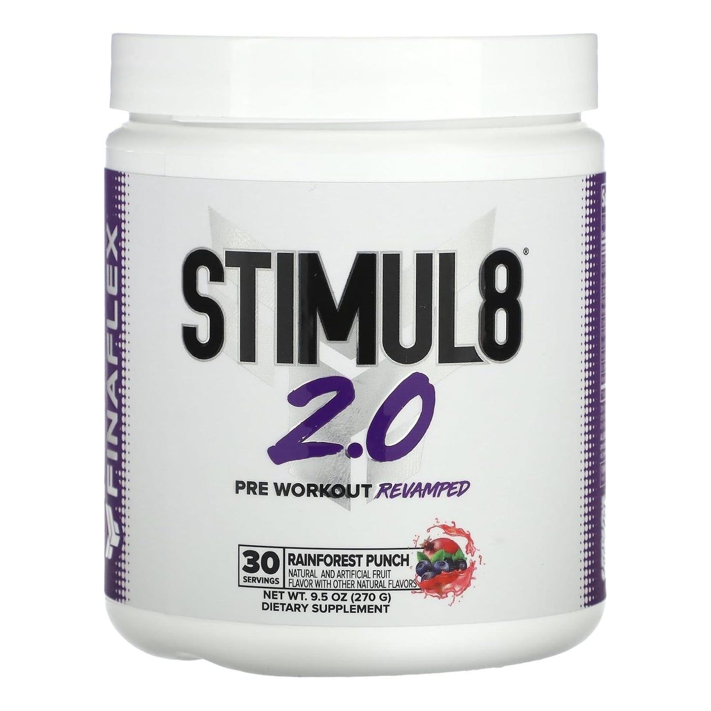 FINAFLEX STIMUL8 2.0 Pre Workout, Rainforest Punch (30 Servings)