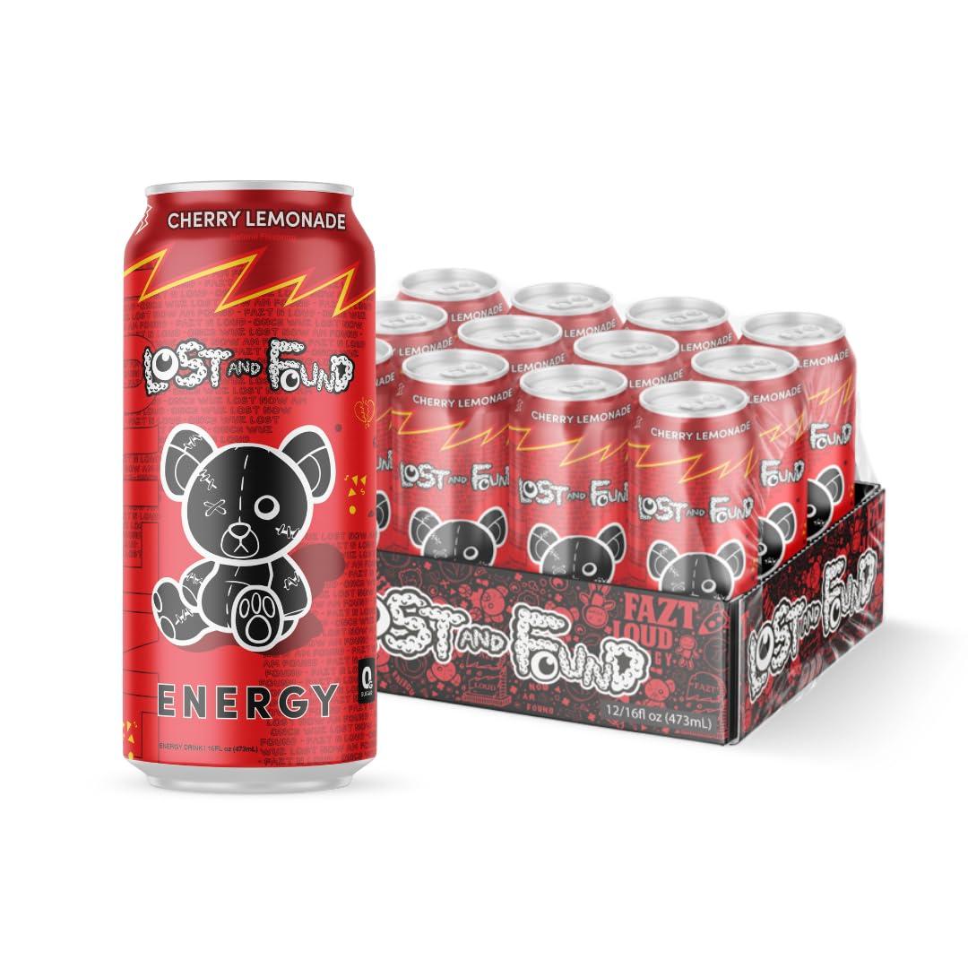 Lost and Found Sugar-Free Energy Drink, 150mg Caffeine, Vegan (12-Pack, 16oz)