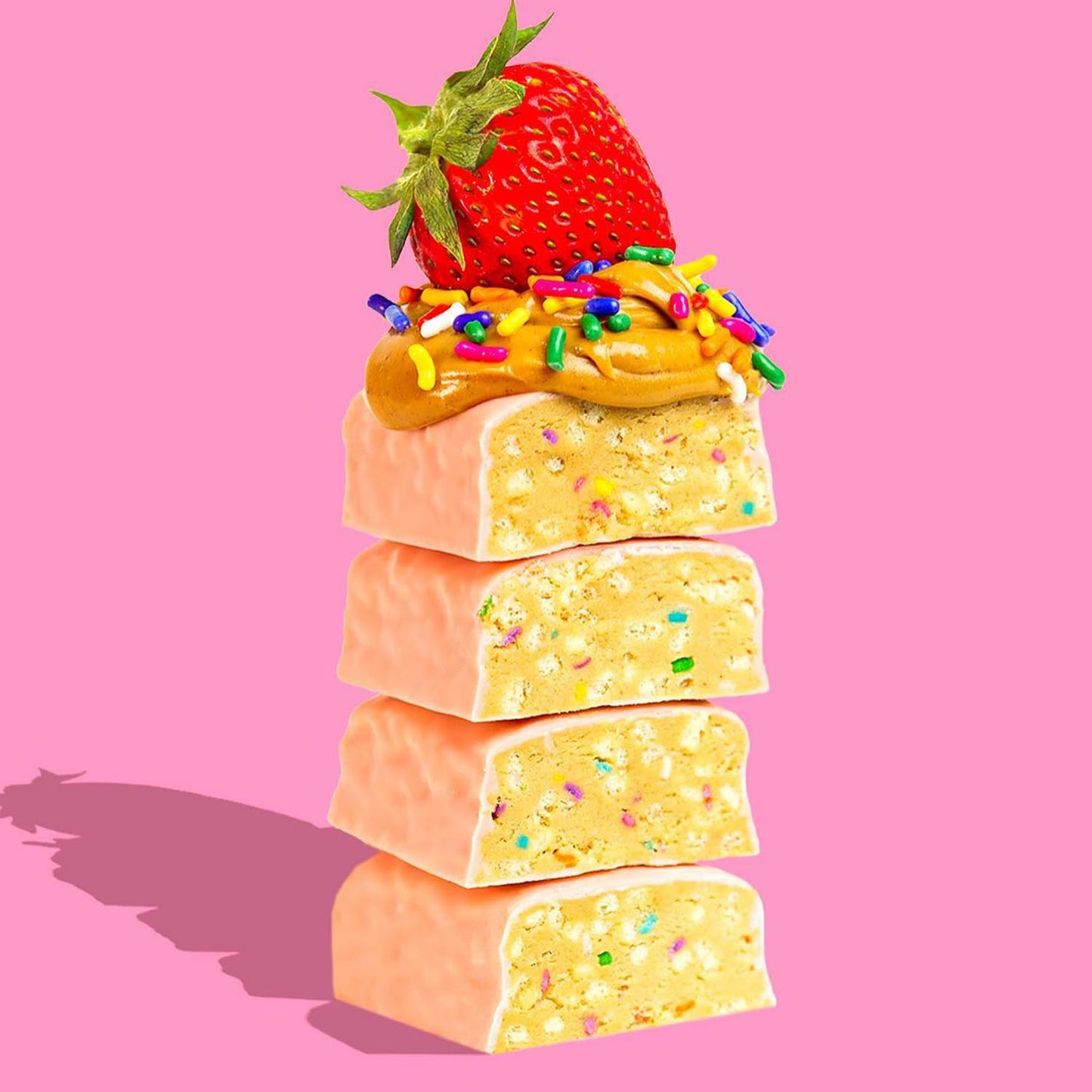 Anabar Protein Bar, 20g Protein, No Sugar Alcohols, Real Food (12 Bars, Strawberry Cupcake)