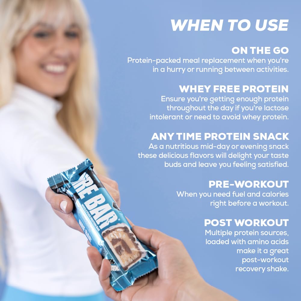 REDCON1 MRE Protein Bar, Cookies N' Cream - 20g Protein, Low Sugar (12 Bars)