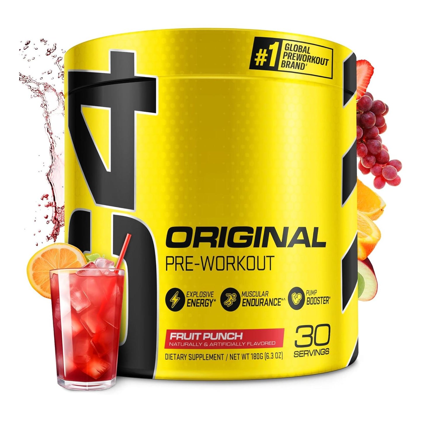 Cellucor C4 Original Pre Workout Powder, Fruit Punch (30 Servings, Sugar Free)