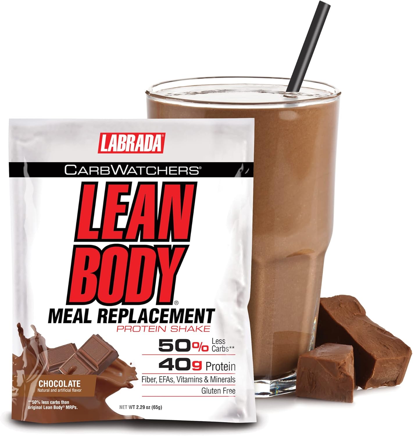Labrada Carb Watchers Lean Body Chocolate Shake (20 Pack, 2.29-Ounce Each)