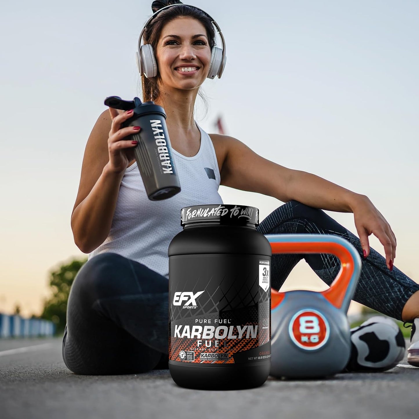 EFX Sports Karbolyn Fuel - Fast Absorbing Carb Powder for Energy & Recovery (37 Servings, Orange)