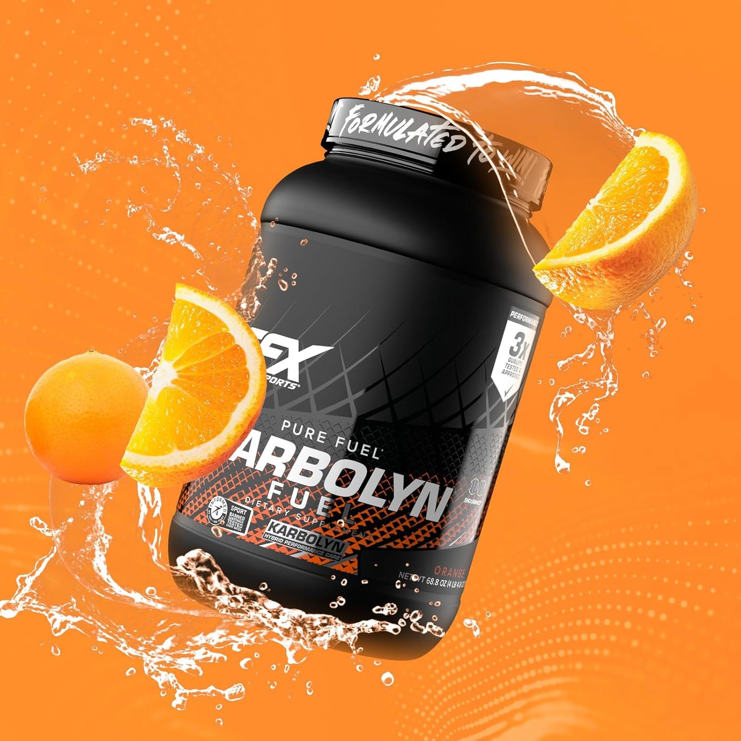 EFX Sports Karbolyn Fuel - Fast Absorbing Carb Powder for Energy & Recovery (37 Servings, Orange)