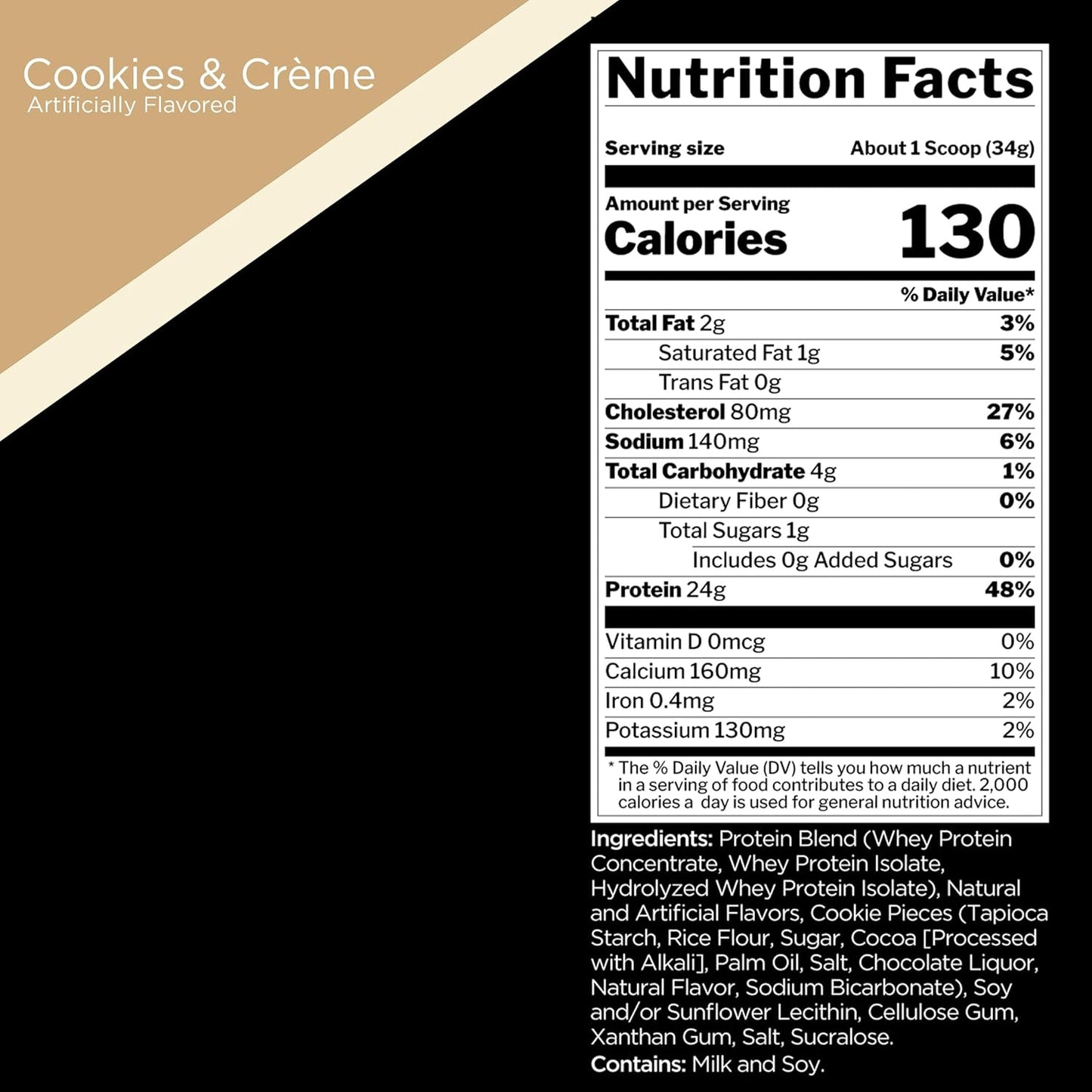 R1 Whey Blend Protein, Cookies & Crème (5lbs) - 24g with EAAs and BCAAs