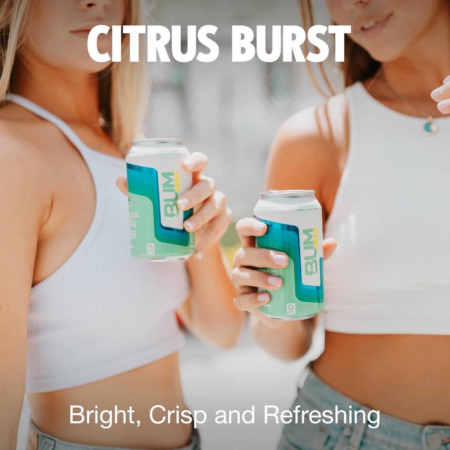 BUM Citrus Burst Sugar-Free Energy Drink (12 oz, Pack of 12)
