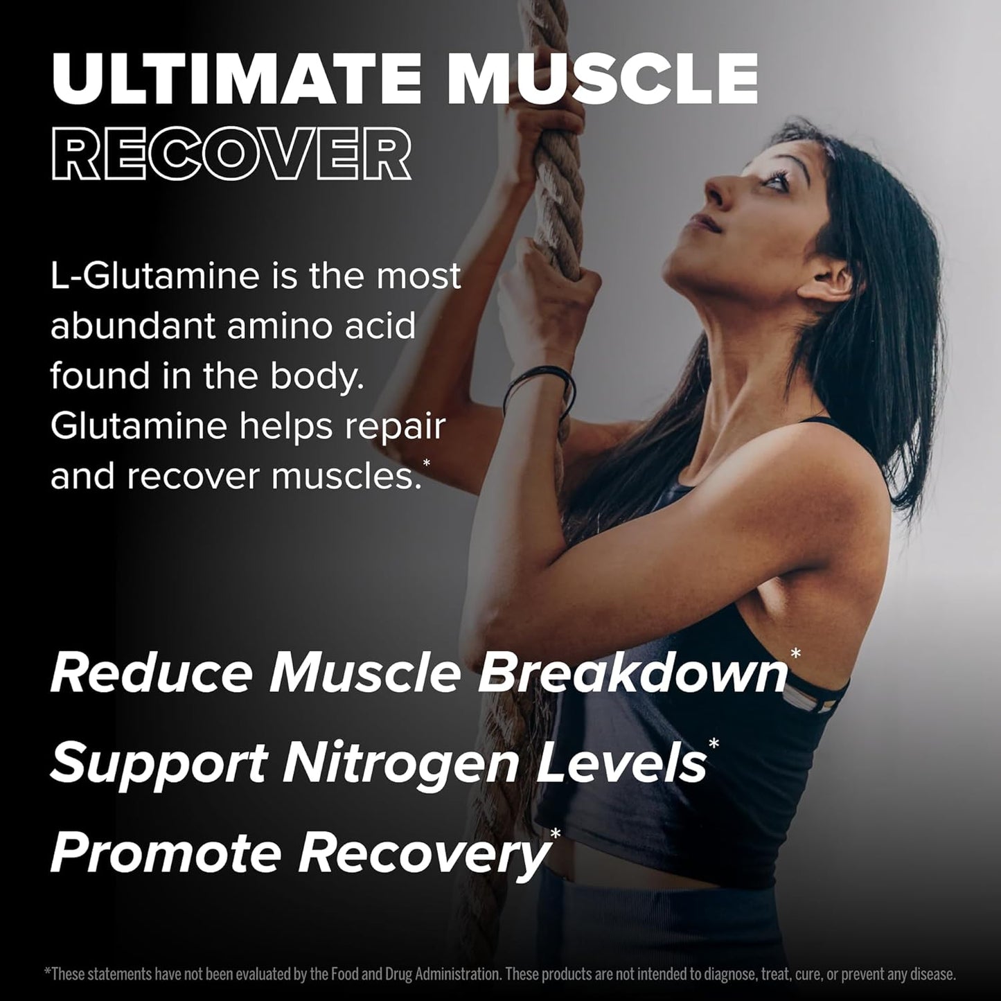 FINAFLEX Pure L-Glutamine, Unflavored Muscle Recovery Powder (10.6 oz, 60 Servings)
