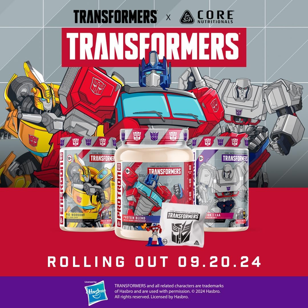 Core Nutritionals Transformers Energon Pre Workout, Mixed Berry Kiwi (20 Servings)