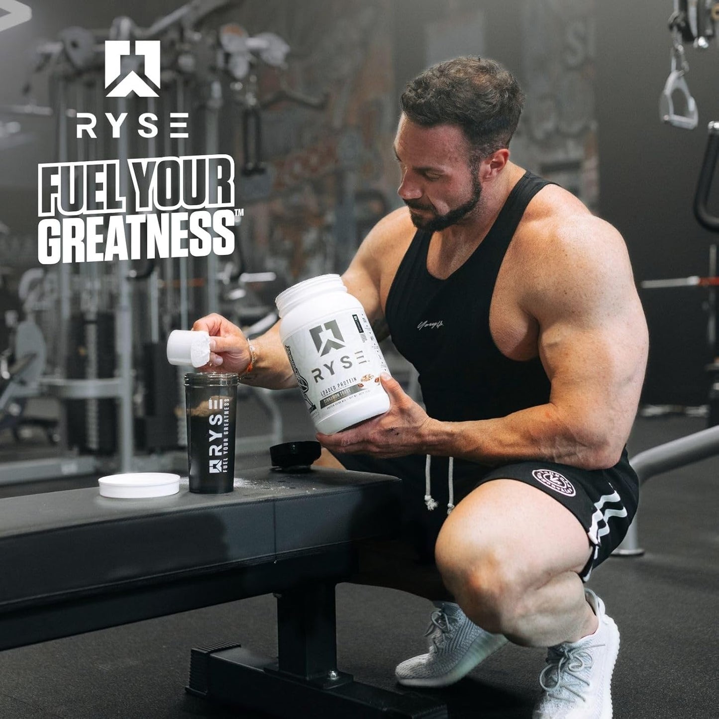 Ryse Loaded Protein Powder, 25g Whey, Prebiotics & MCTs (Birthday Cake, 27 Servings)