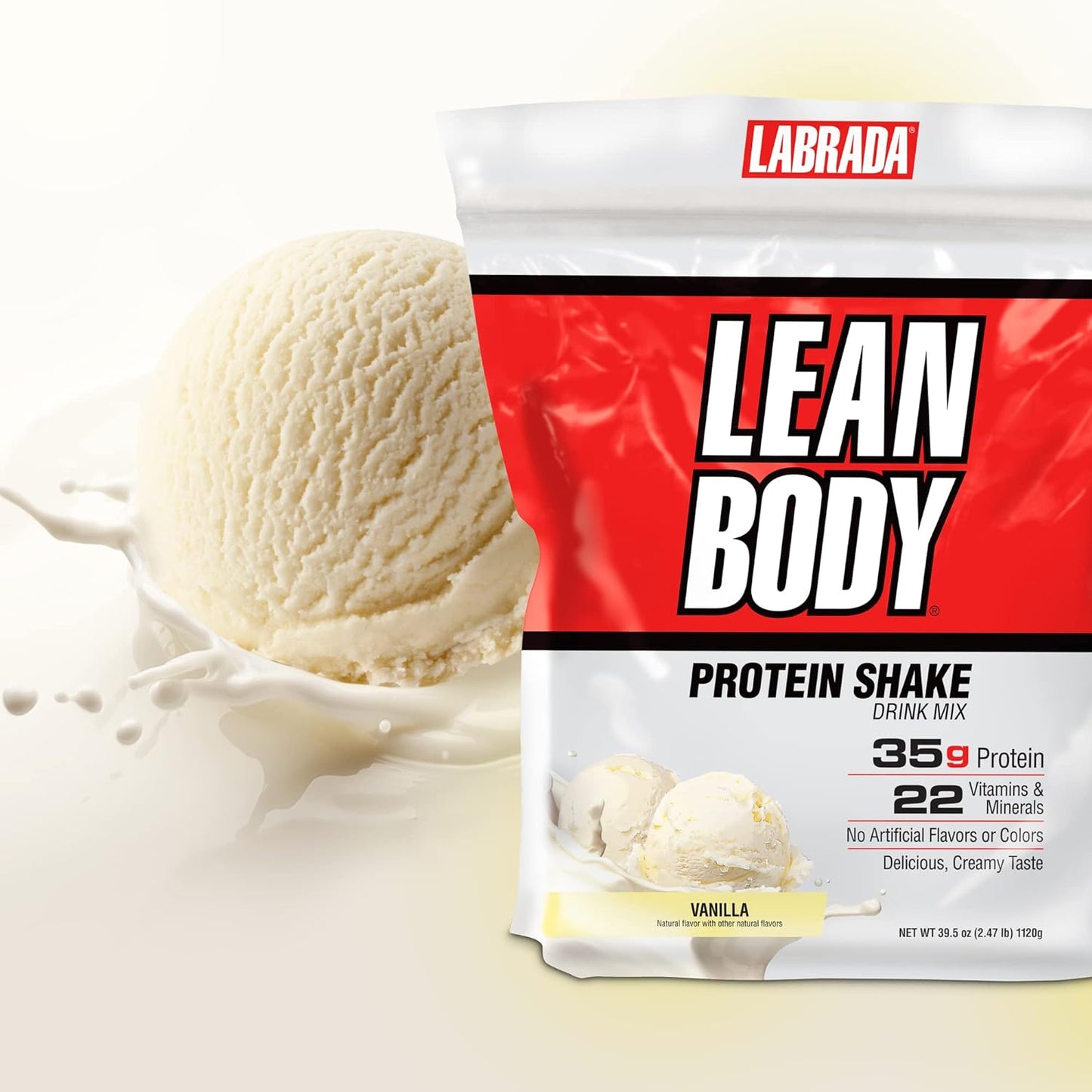 Labrada Lean Body Vanilla Meal Replacement Shake (2.47-Pound Tub)