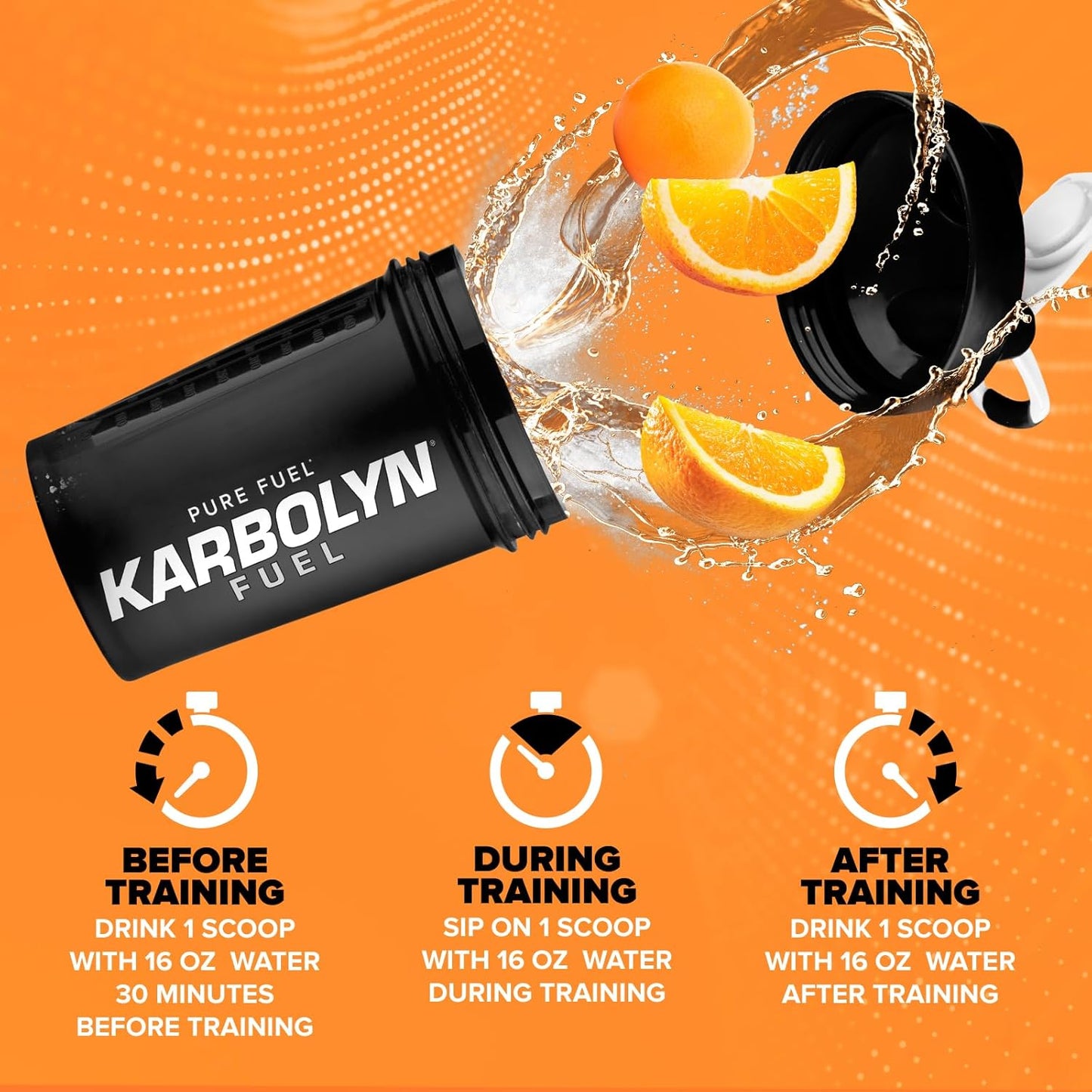 EFX Sports Karbolyn Fuel - Fast Absorbing Carb Powder for Energy & Recovery (37 Servings, Orange)