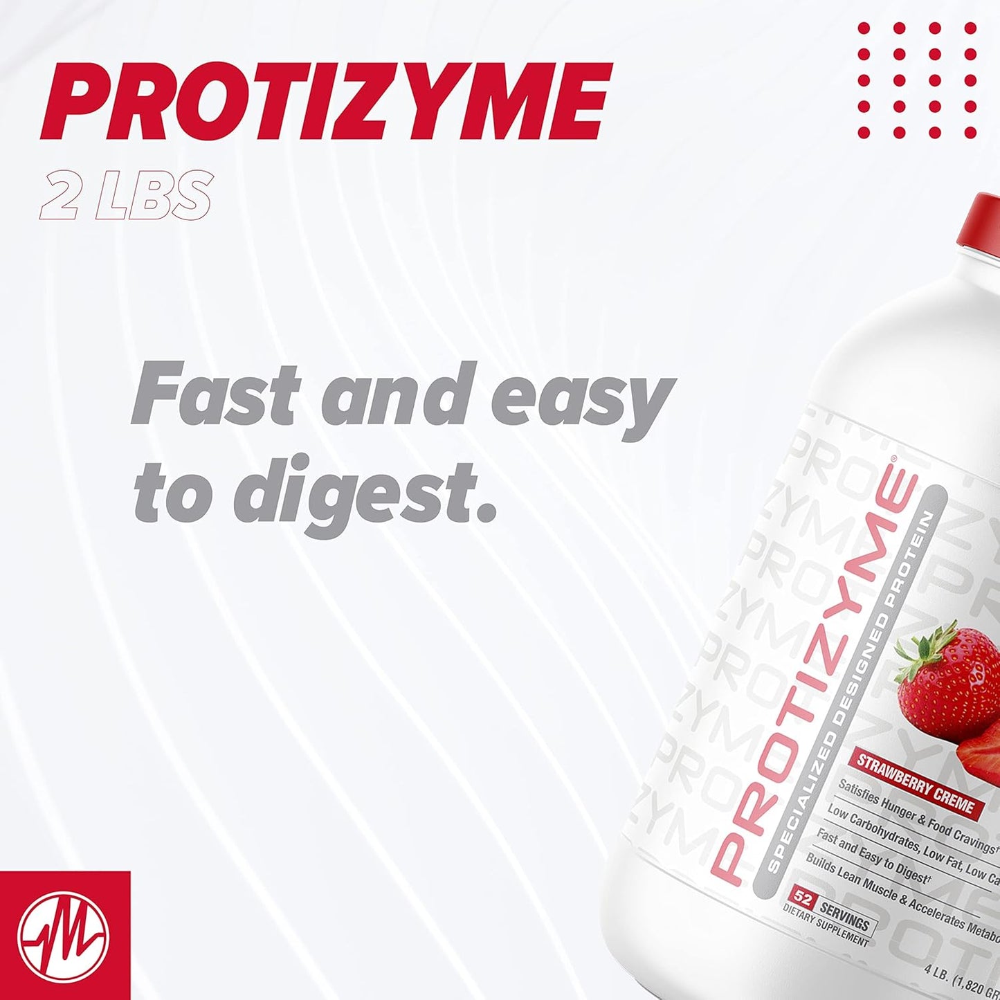 Metabolic Nutrition Protizyme Whey Protein, Low Carb, 24 Vitamins (4lb, 52 serv)