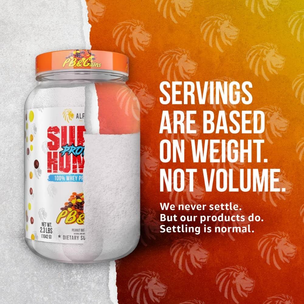 ALPHA LION Superhuman Whey Protein Powder for Muscle Recovery (28 Servings, PB & Gains)
