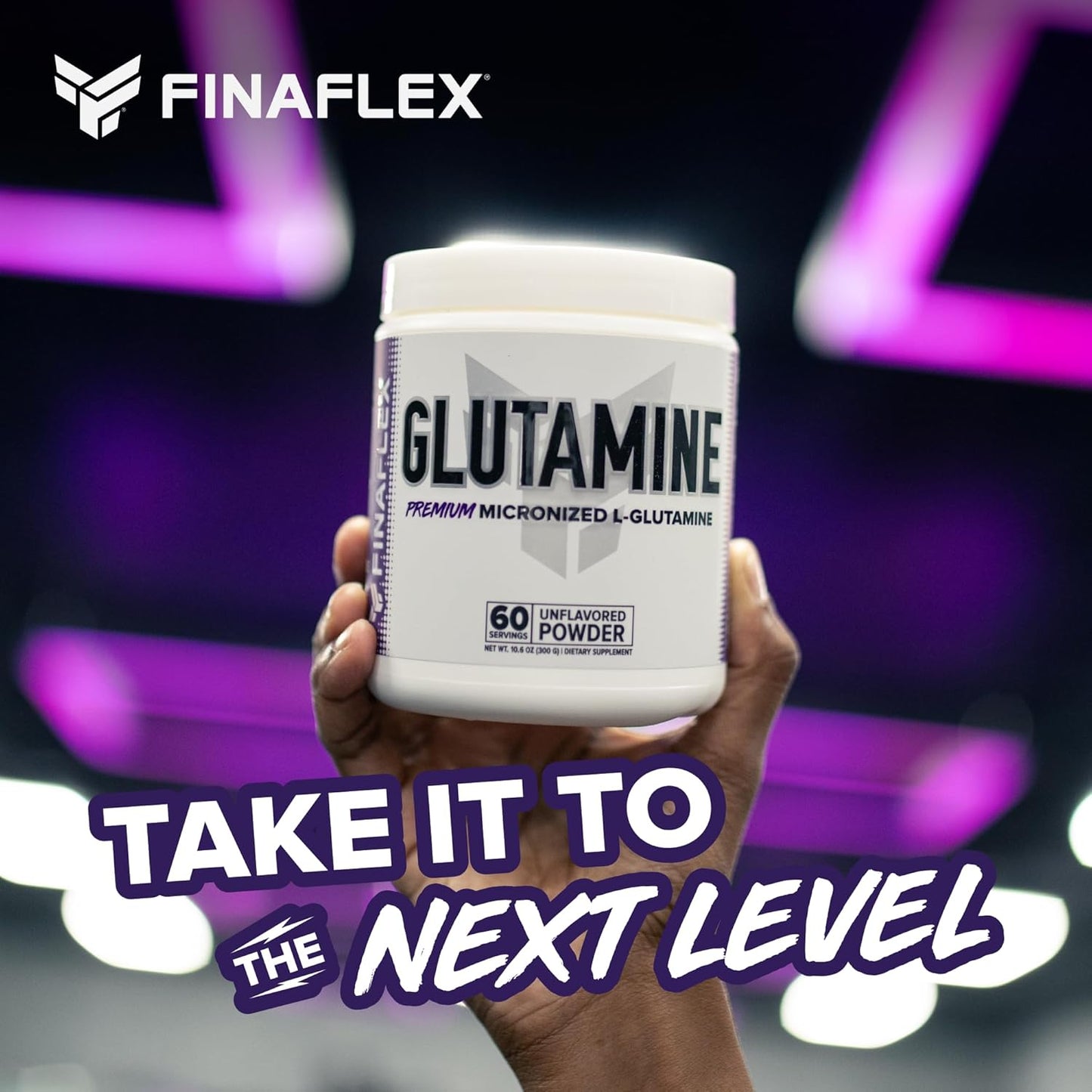 FINAFLEX Pure L-Glutamine, Unflavored Muscle Recovery Powder (10.6 oz, 60 Servings)