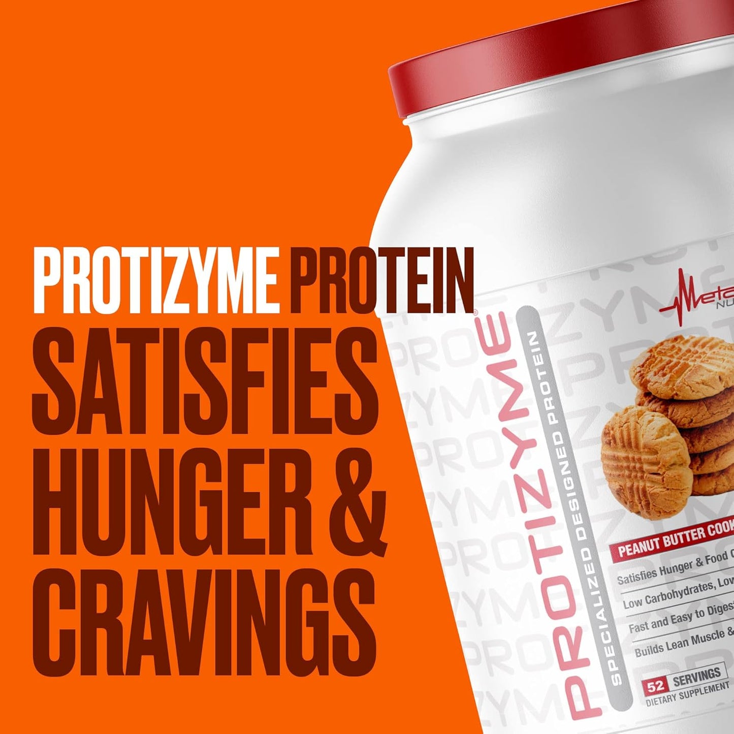 Metabolic Nutrition Protizyme Whey Protein, Low Carb, 24 Vitamins (4lb, 52 serv)