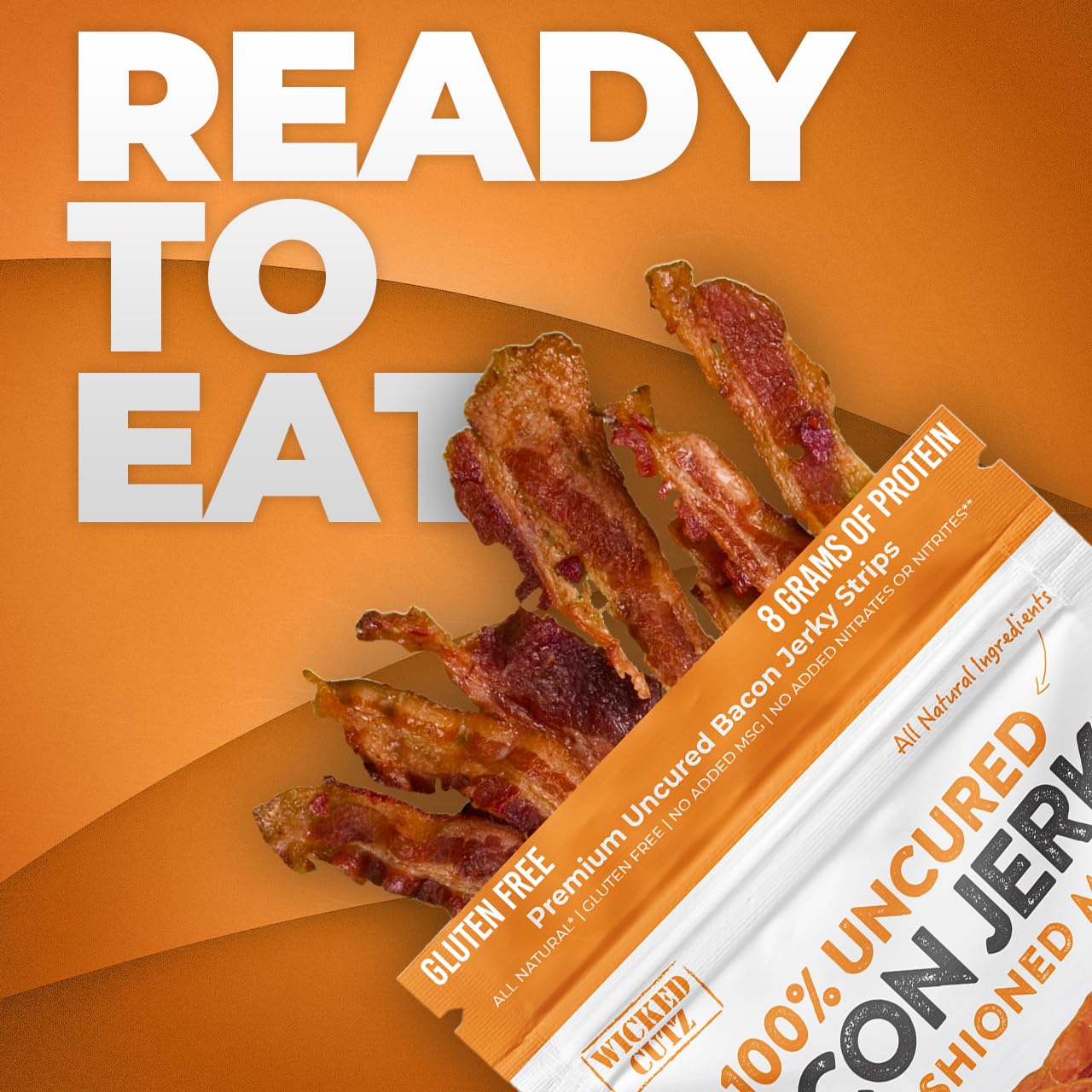Old Fashioned Maple Bacon Jerky - Tender, Uncured, 16g Protein (2 Bags)
