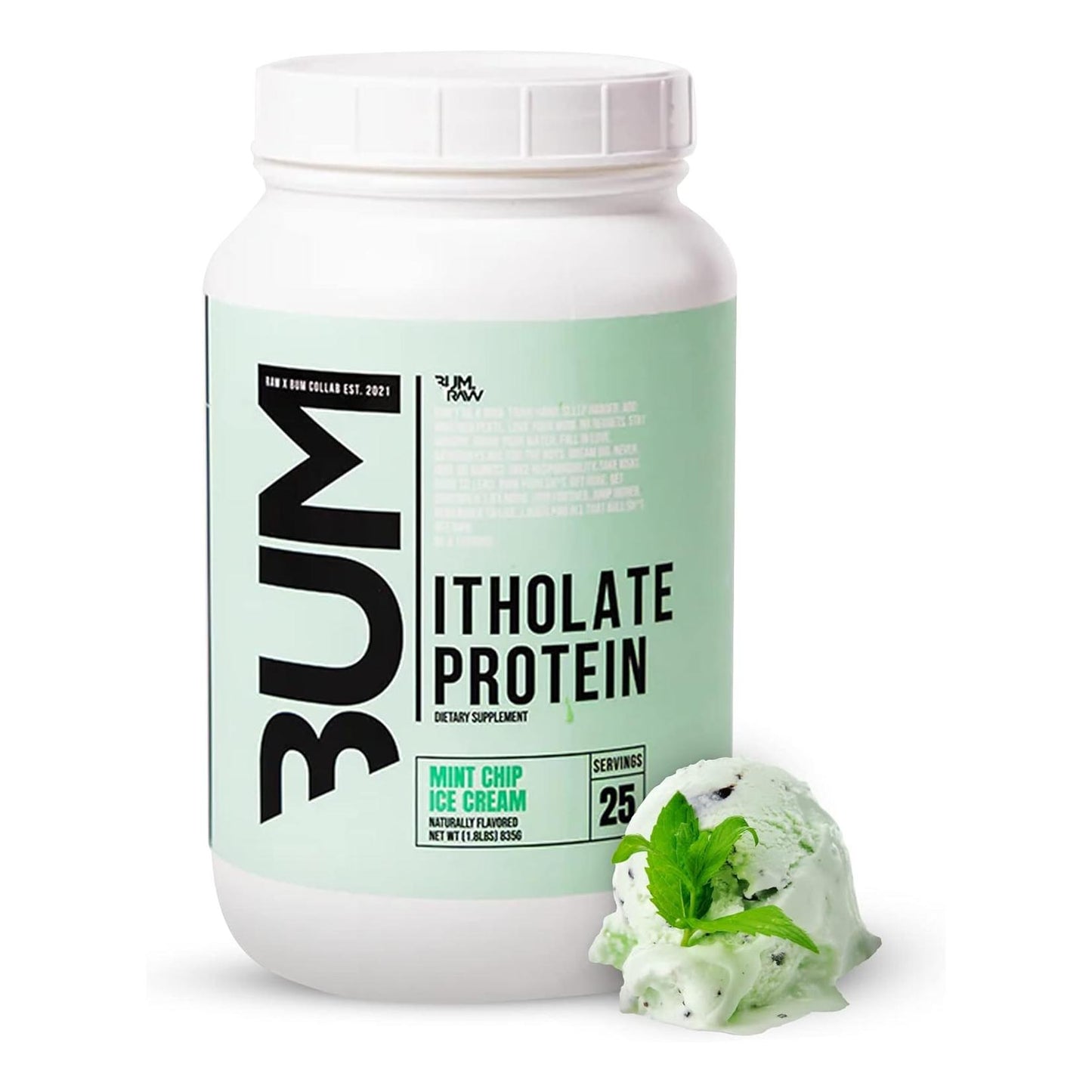 RAW CBUM Whey Isolate Protein, Mint Chip Ice Cream (25 Servings)