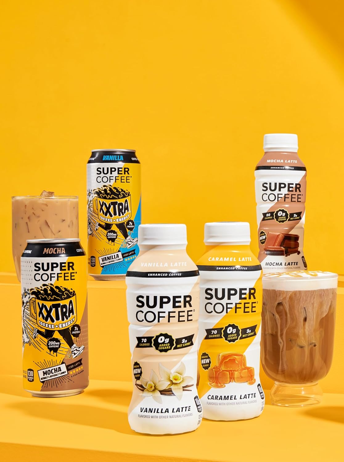 Super Coffee Vanilla Latte, Keto, Low Carb, 10g Protein (12oz, Pack of 12)