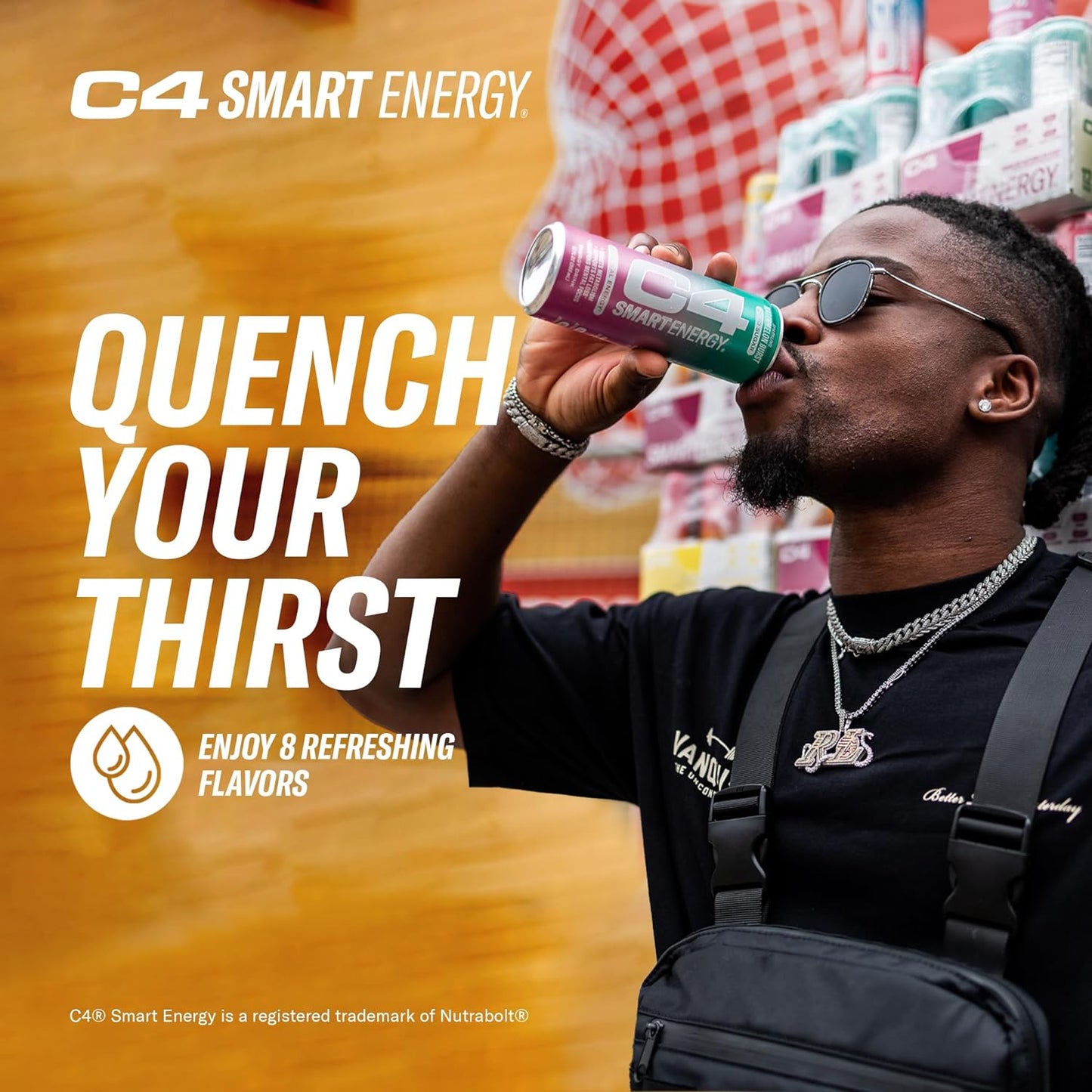 Cellucor C4 Smart Energy Drink, Cherry Berry Lime - Focus & Energy Boost, Zero Sugar (12oz, Pack of 12)