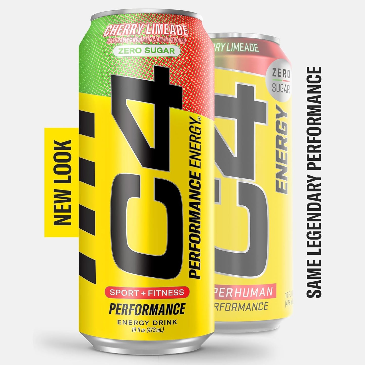 C4 Original Cherry Limeade Energy Drink, Sugar-Free, No Dyes (16oz, Pack of 12)