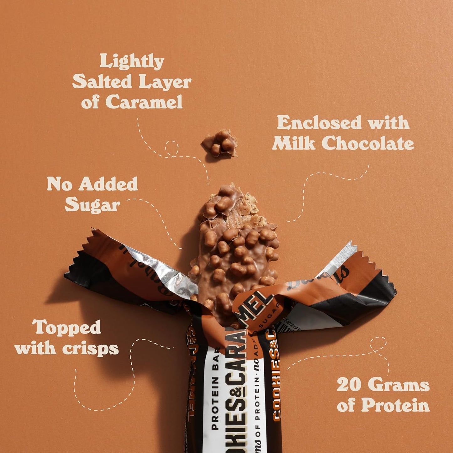 Barebells Protein Bars, Cookies & Caramel, 20g Protein, 1g Sugar (12ct, 1.9oz)