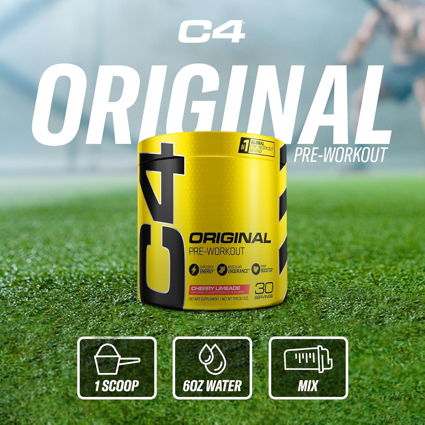 Cellucor C4 Original Pre Workout Powder, Cherry Limeade with Immune Support (30 Servings)