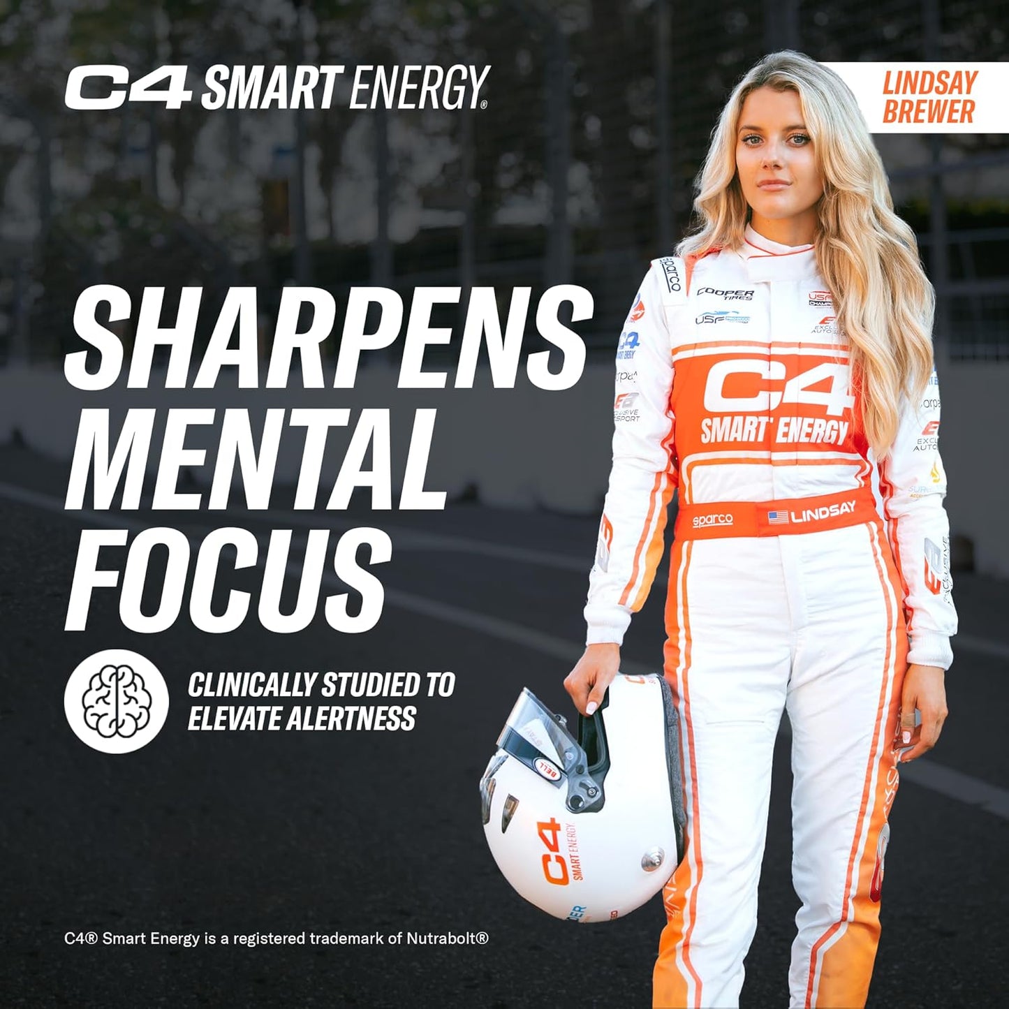 Cellucor C4 Smart Energy Drink, Cherry Berry Lime - Focus & Energy Boost, Zero Sugar (12oz, Pack of 12)