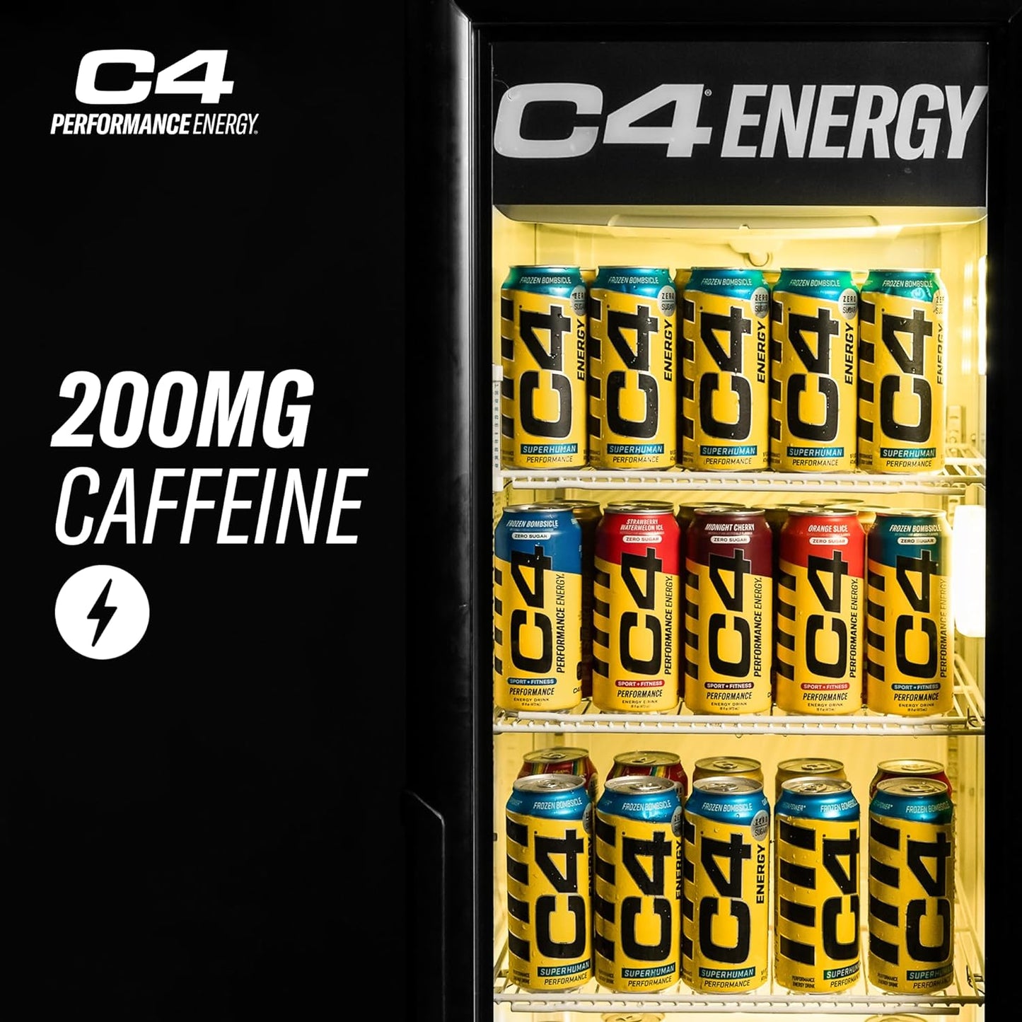 C4 Original Cherry Limeade Energy Drink, Sugar-Free, No Dyes (16oz, Pack of 12)