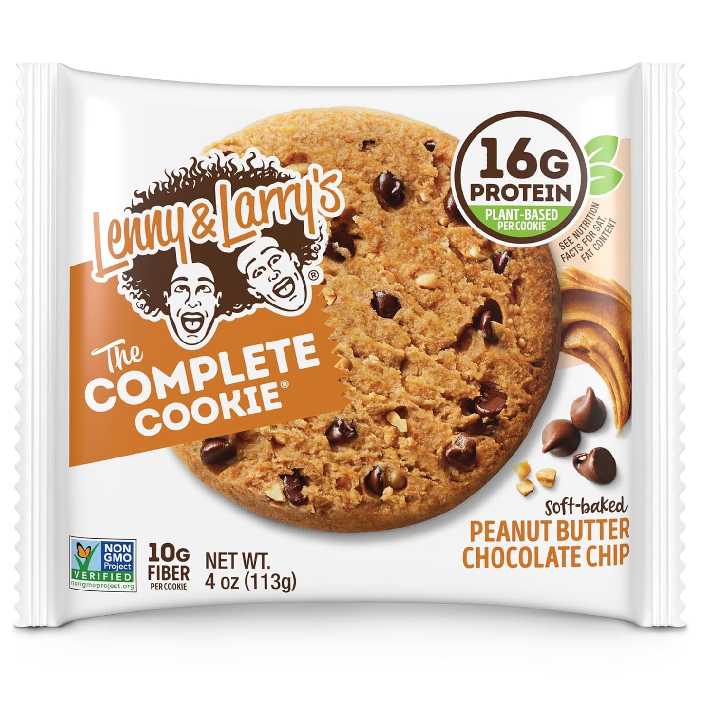 Lenny & Larry's Peanut Butter Choc Chip Protein Cookie, Vegan (12 Pack)