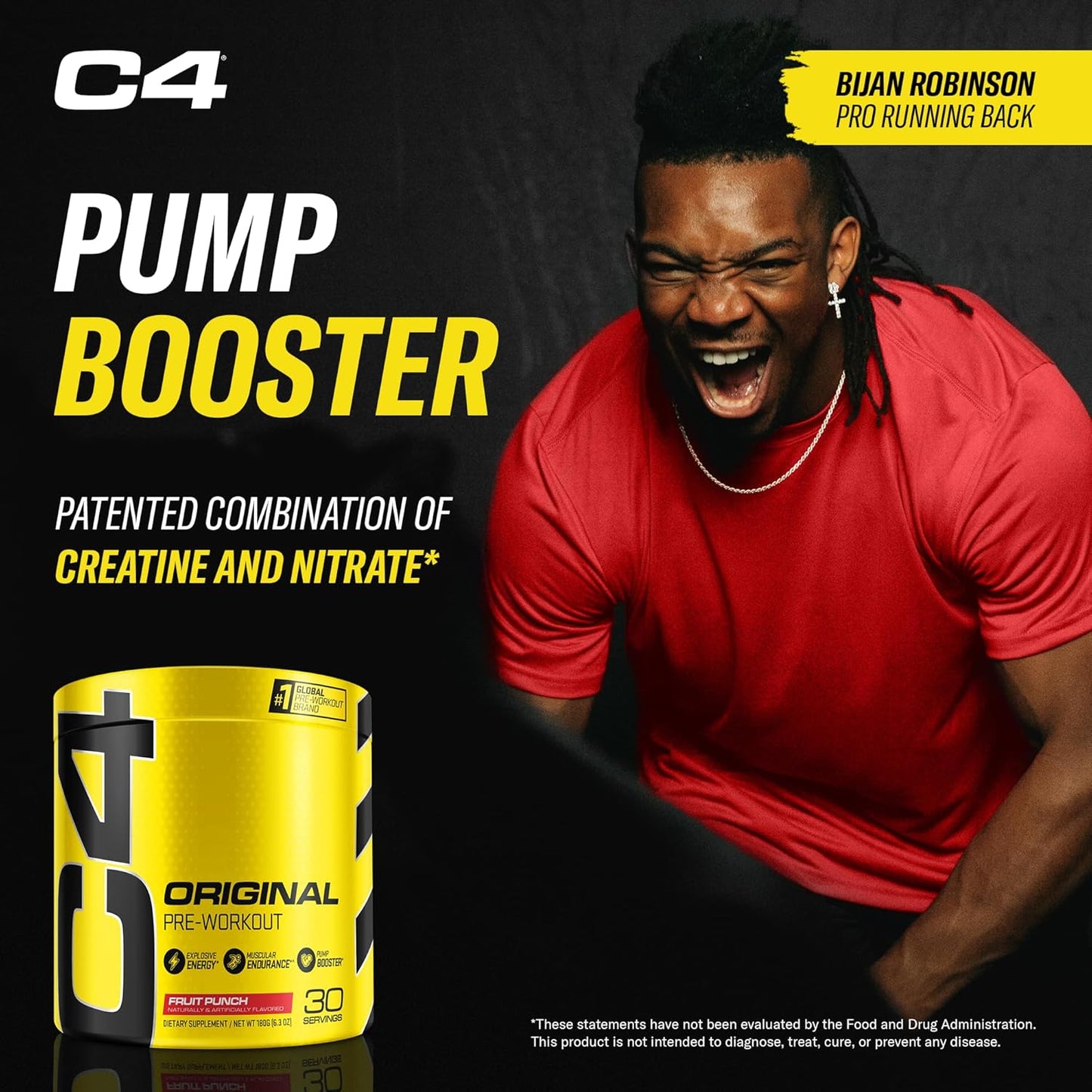 Cellucor C4 Original Pre Workout Powder, Fruit Punch (30 Servings, Sugar Free)