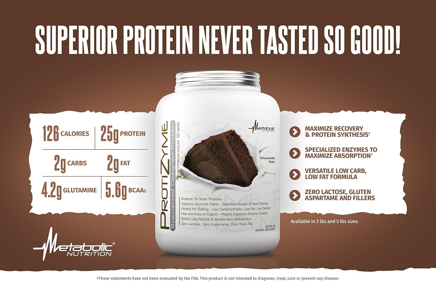 Protizyme 100% Whey Protein, Butter Pecan Cookie, Low Carb/Fat (2lb, 26 serv)