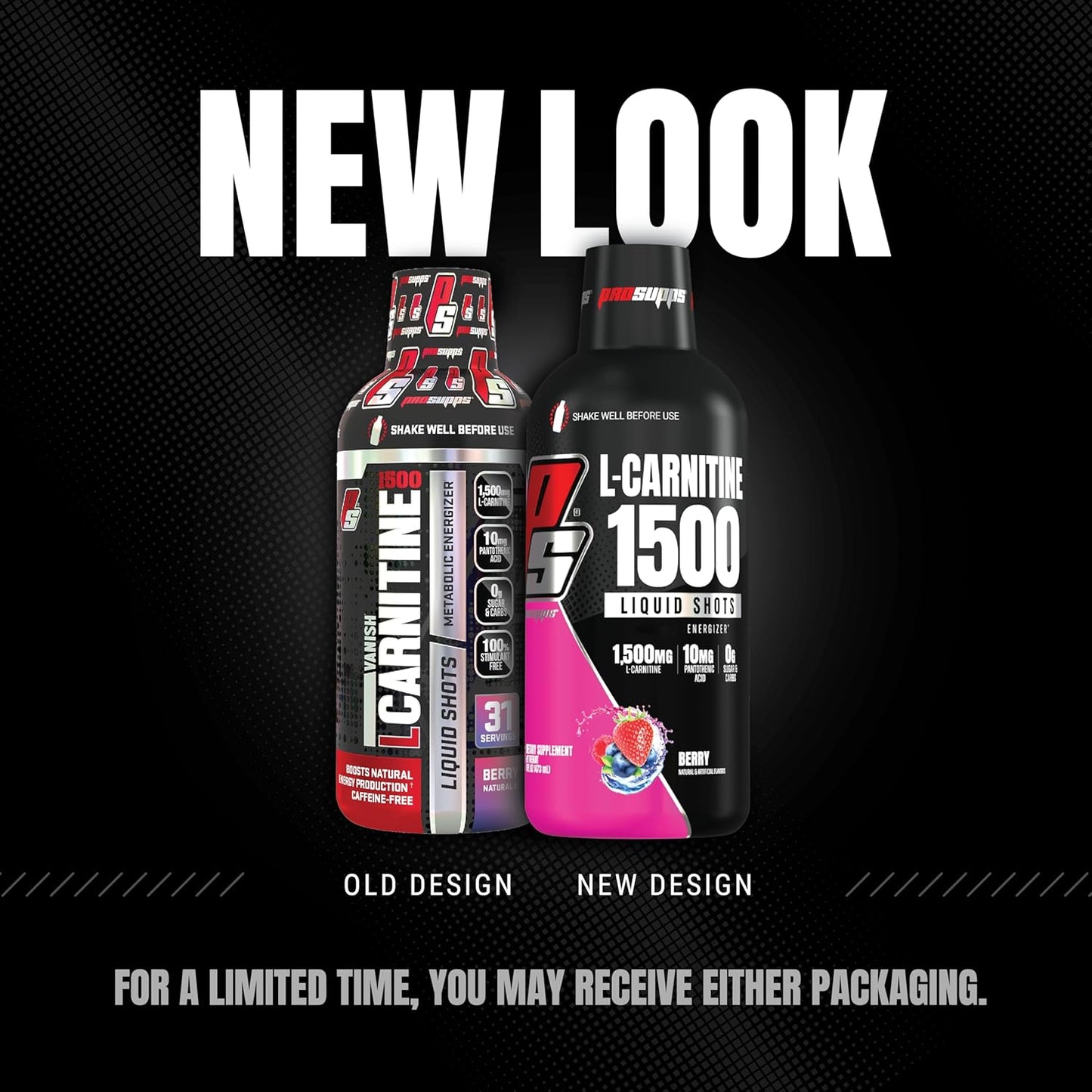 ProSupps L-Carnitine 1500 Liquid Shots for Men & Women (Berry, 31 Servings)