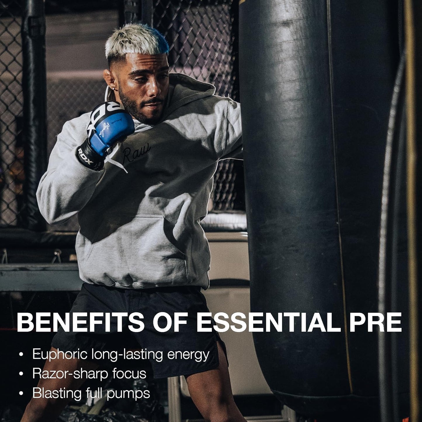 RAW Nutrition Essential Pre - Chris Bumstead Pre-Workout, Peach Mango (40 Servings)