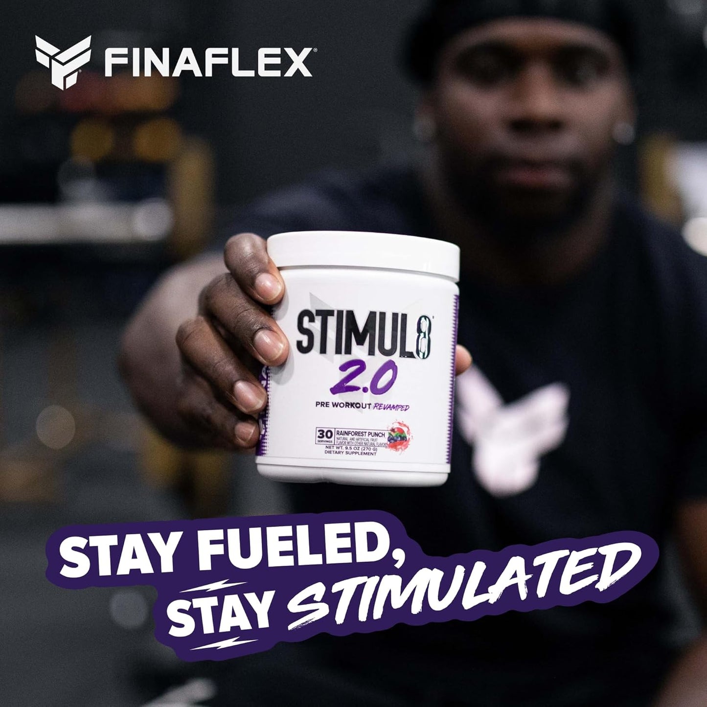 FINAFLEX STIMUL8 2.0 Pre Workout, Sweet Cherry - Energy & Focus (30 Servings)
