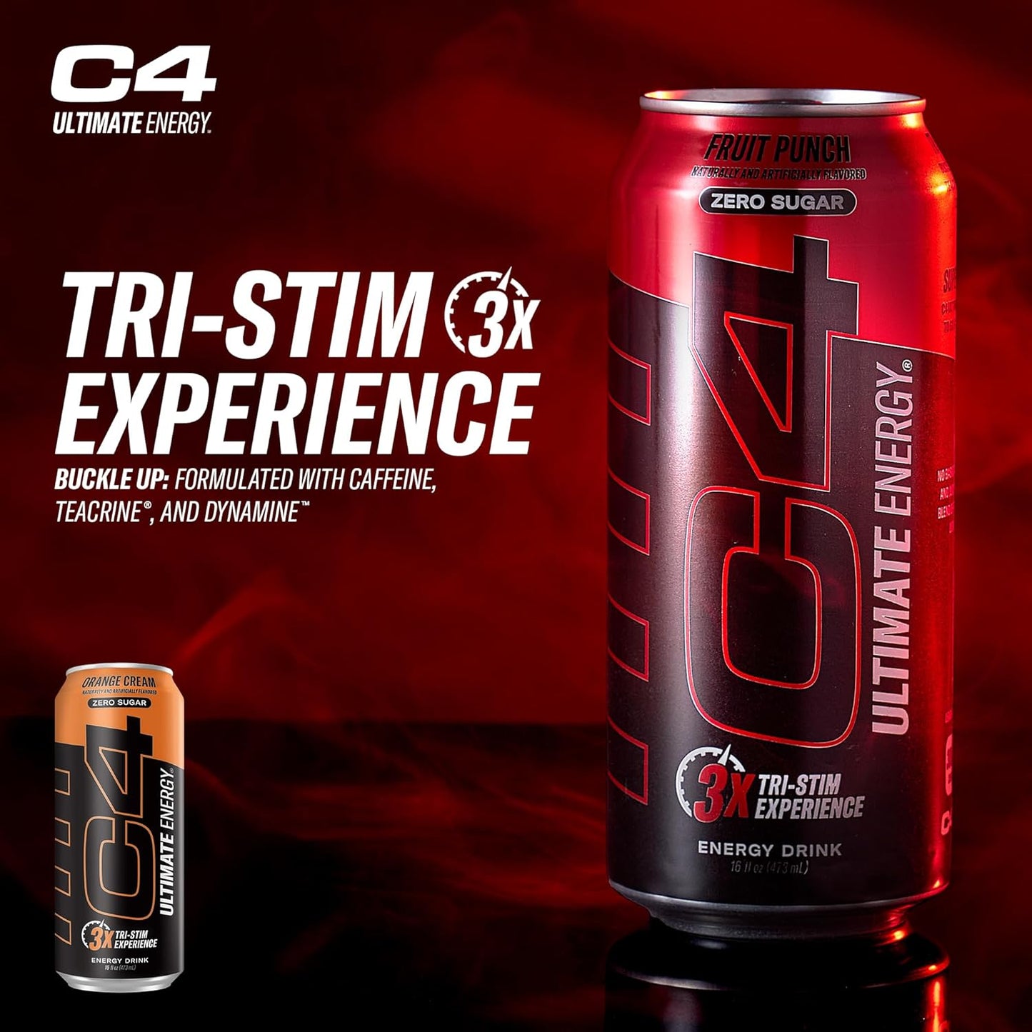 Cellucor C4 Ultimate Pre-Workout Energy Drink, Orange Cream (16oz, Pack of 12)