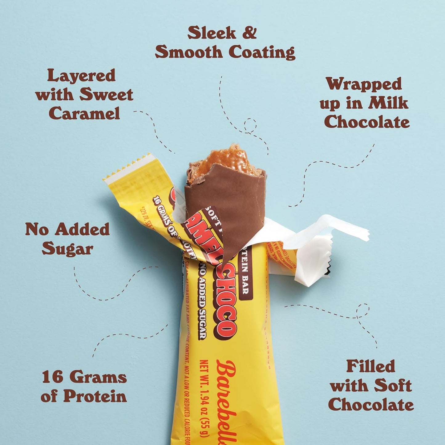 Barebells Caramel Choco Soft Protein Bars (12 Count, 1.9oz)