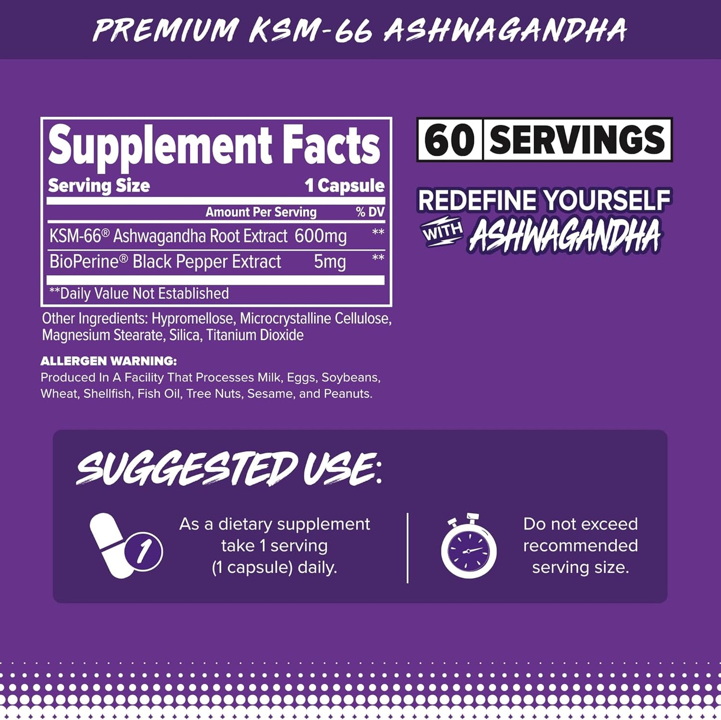 FINAFLEX Ashwagandha Supplement (60 Capsules)