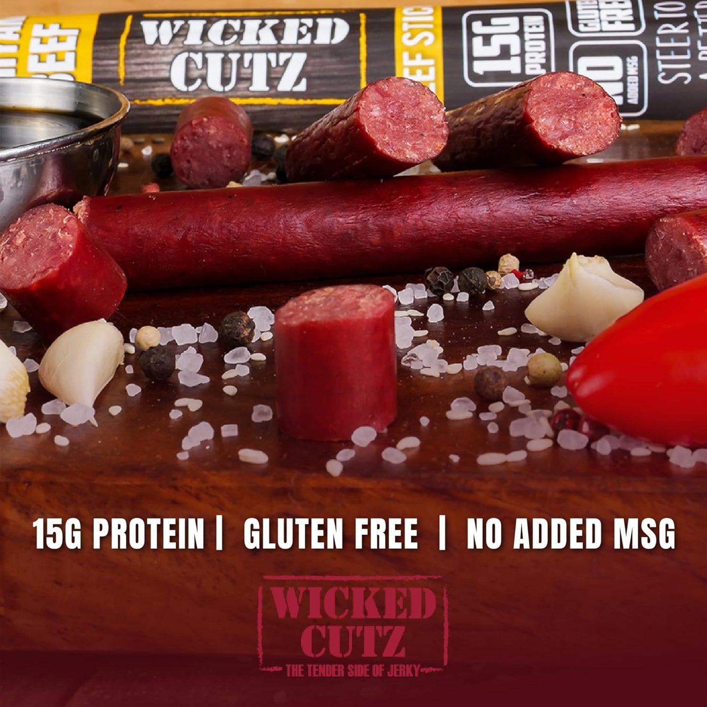 Teriyaki Beef Sticks: Tender, High-Protein, Gluten-Free Snacks (12-Pack)