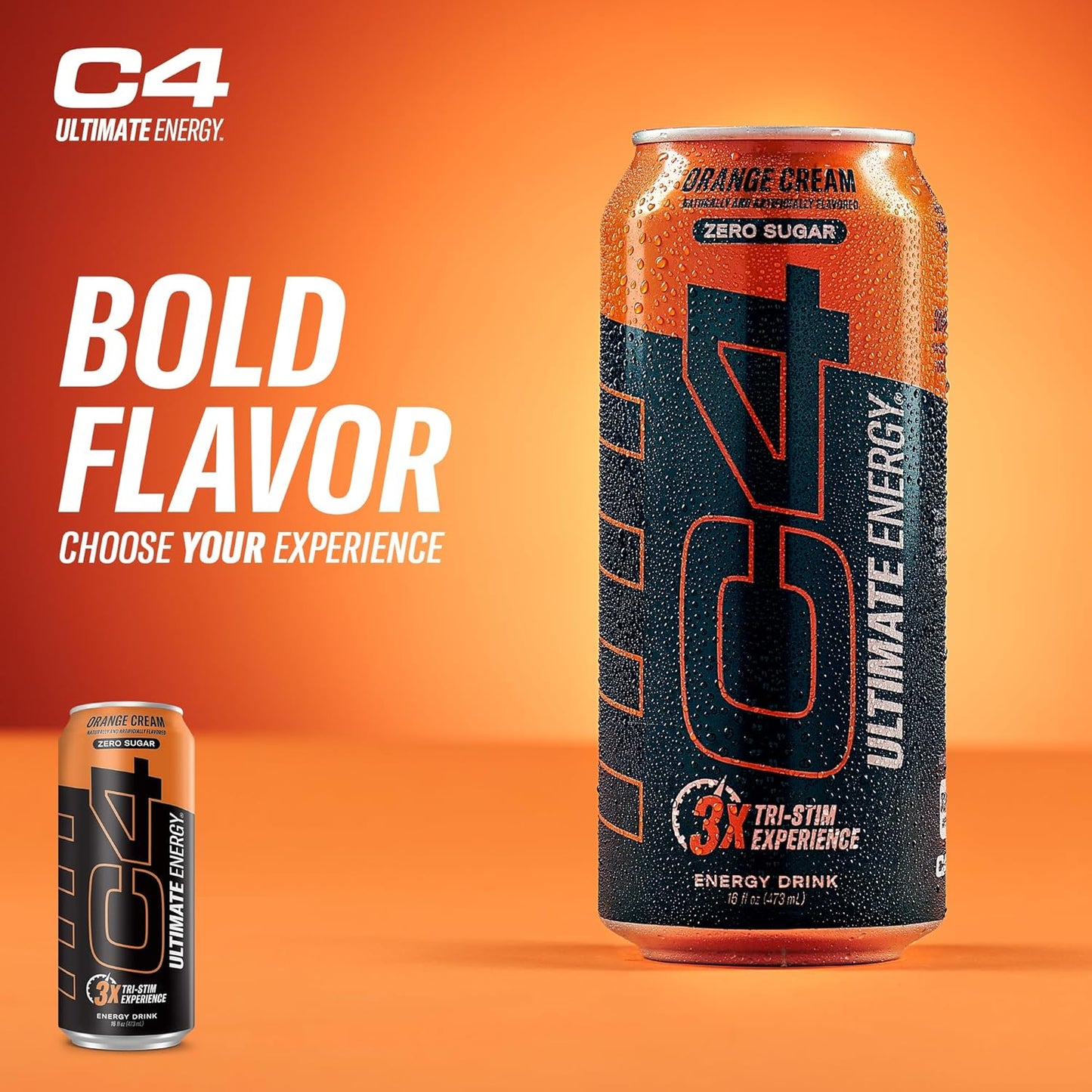 Cellucor C4 Ultimate Pre-Workout Energy Drink, Orange Cream (16oz, Pack of 12)