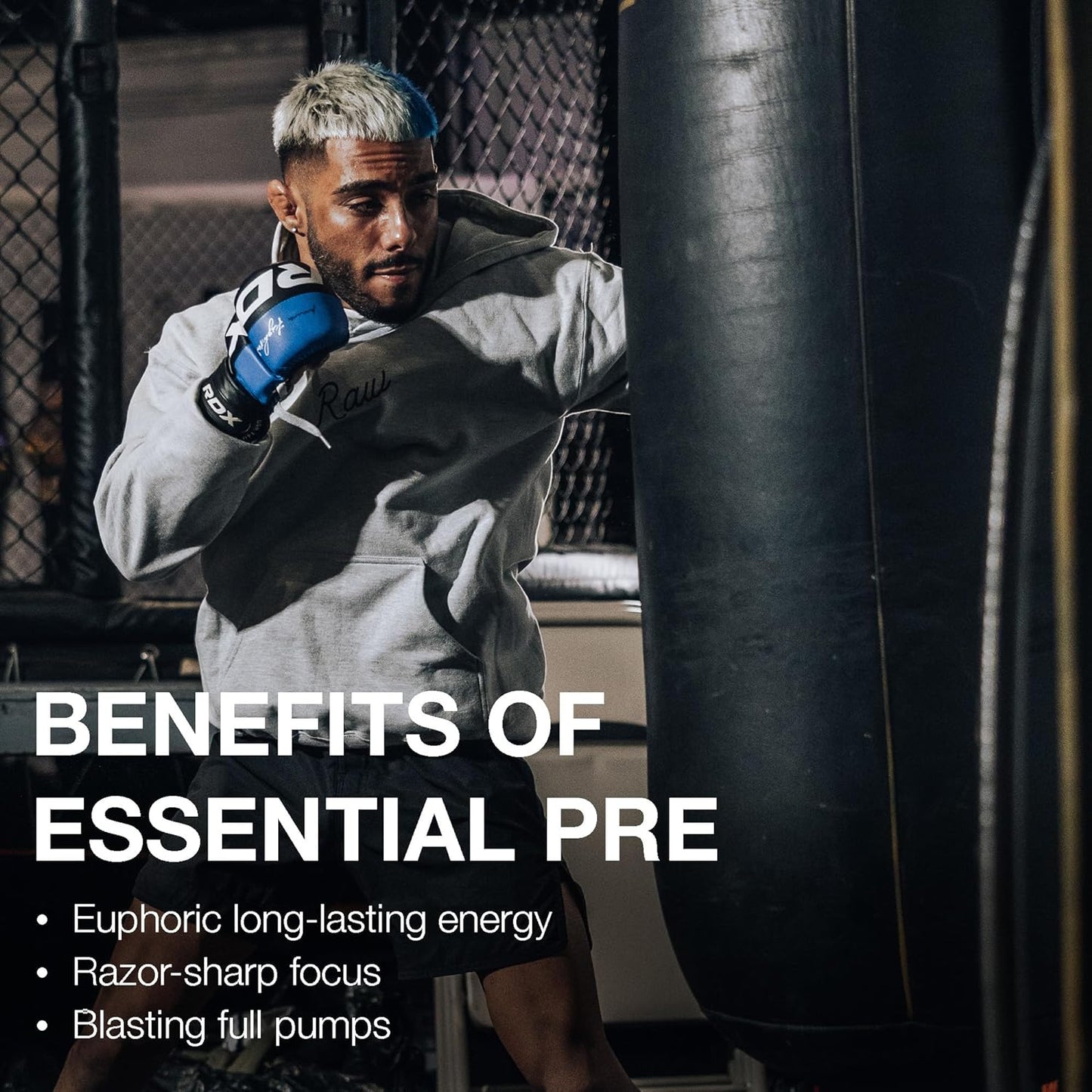 RAW Essential Pre-Workout - Fruit Burst, Energy & Focus Blend (40 Servings)