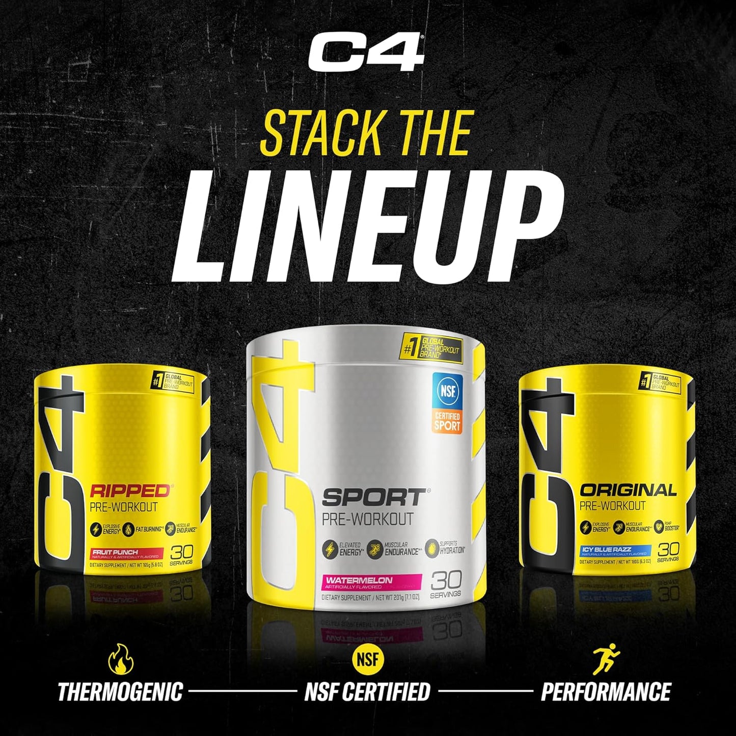 Cellucor C4 Original Pre Workout Powder, Cherry Limeade with Immune Support (30 Servings)
