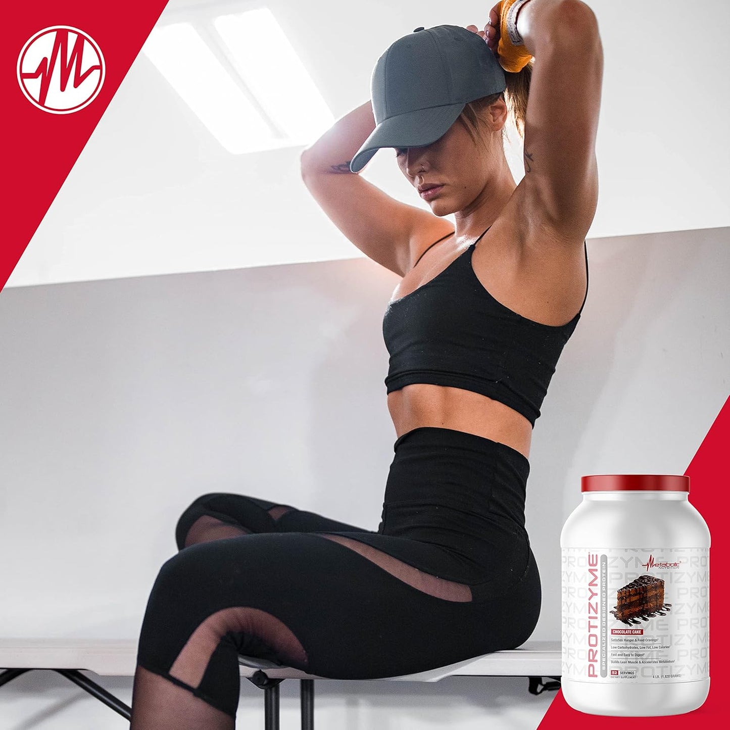 Protizyme 100% Whey Protein, Low Carb/Fat, with Enzymes & Vitamins (4lb, 52 Servings)