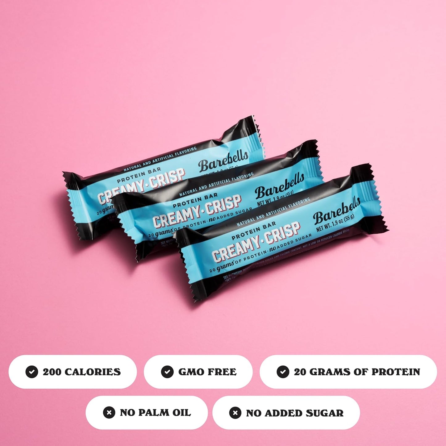 Barebells Creamy Crisp Protein Bars, Chocolate, 20g Protein (12ct, 1.94oz)