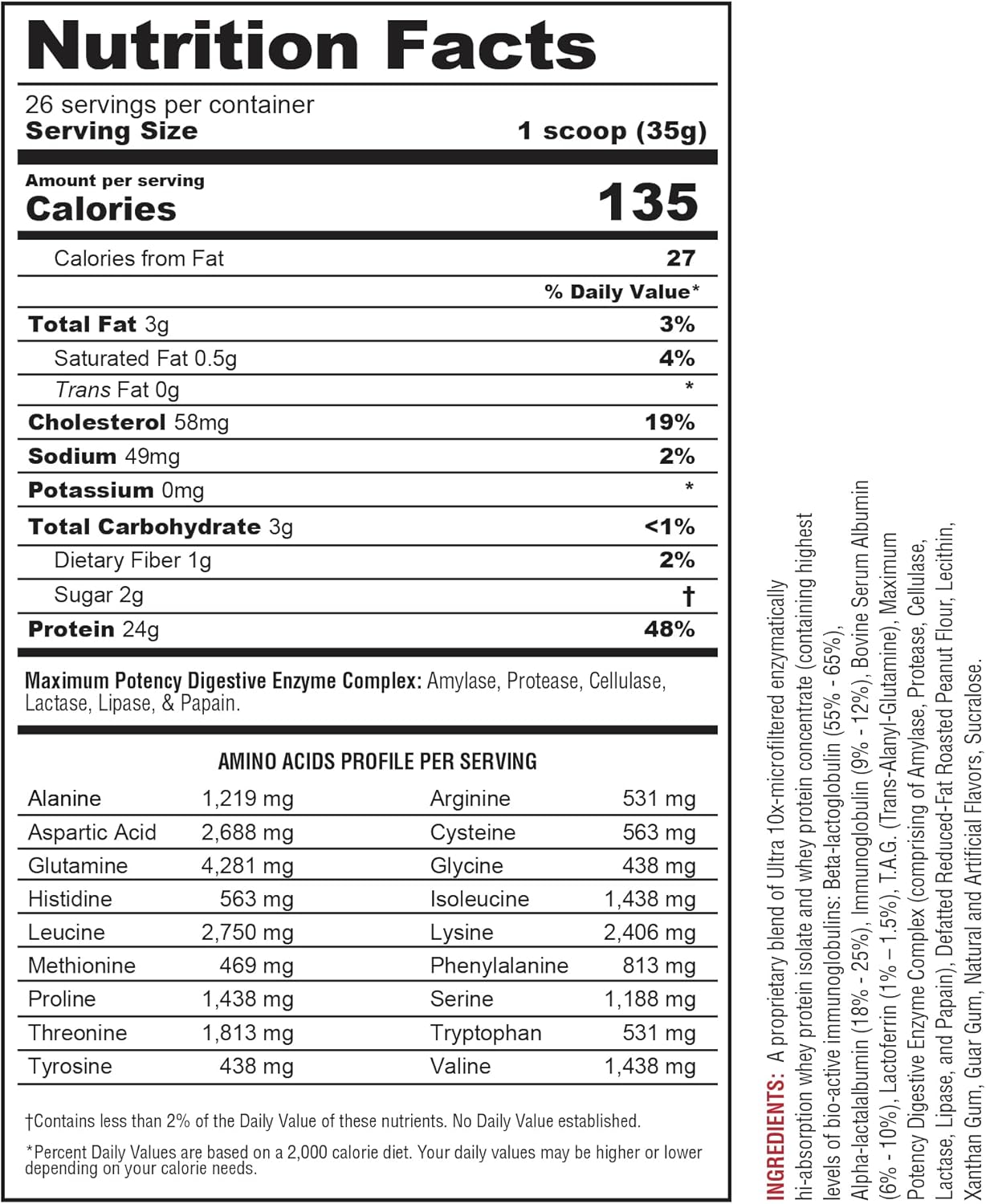 Protizyme 100% Whey Protein, Peanut Butter Cookie (2 lb)