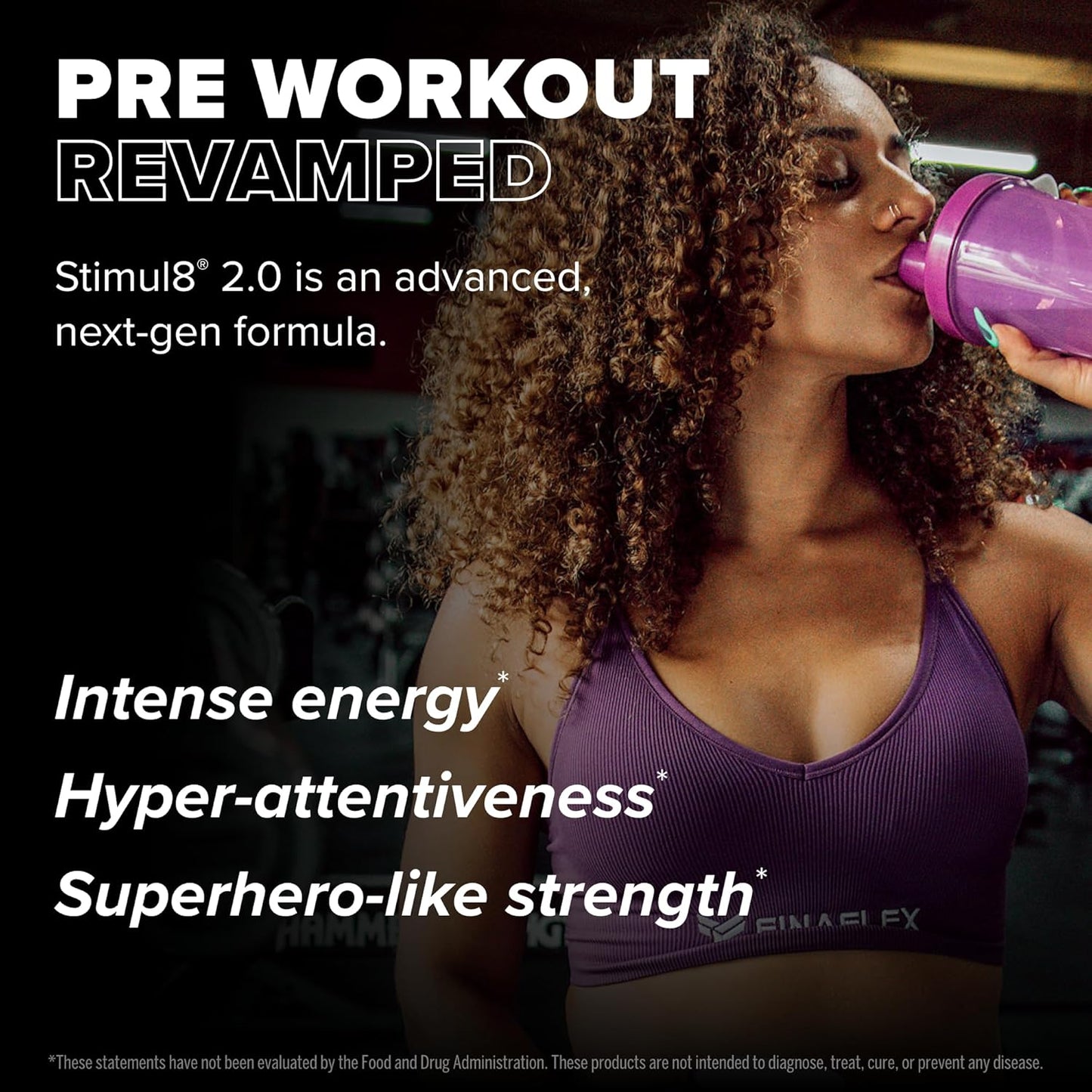FINAFLEX STIMUL8 2.0 Pre Workout, Sweet Cherry - Energy & Focus (30 Servings)